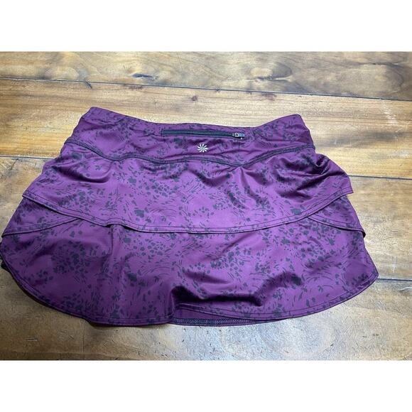 Athleta Floral Garden Swagger Skort Layered In California Plum Active Women's M - Picture 7 of 11